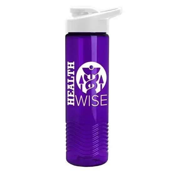 Wave Tritan® Bottle with Drink-Thru Lid (24 oz.) — view 4