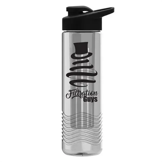 Wave Tritan® Bottle with Drink-Thru Lid and Infuser (24 oz.) — view 2