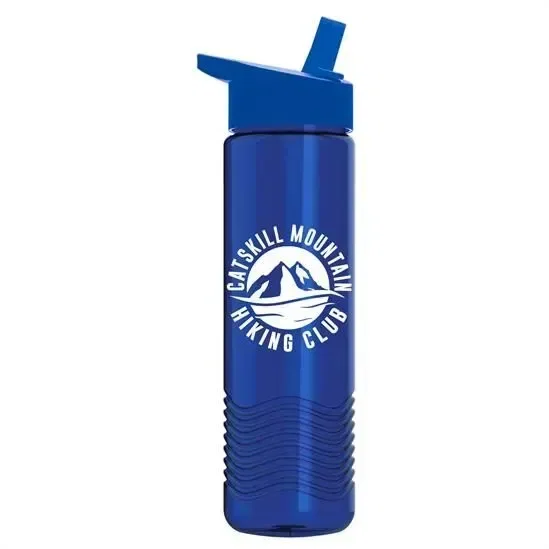 Wave Tritan® Bottle with Flip-Straw Lid (24 oz.) — view 2