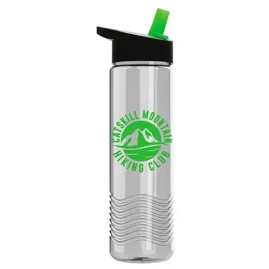 Wave Tritan® Bottle with Flip-Straw Lid (24 oz.) — view 4