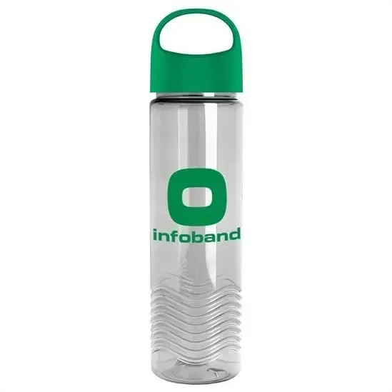 Wave Tritan® Bottle with Oval Crest Lid (24 oz.) — view 3