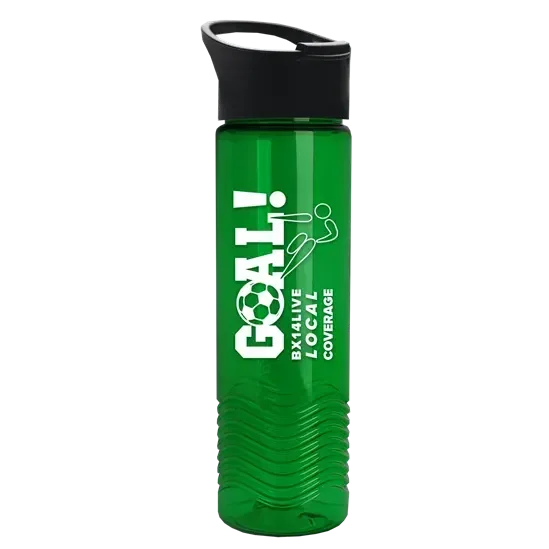 Wave Tritan® Bottle with Pop-Up Lid (24 oz.) — view 4