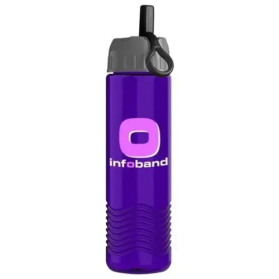 Wave Tritan® Bottle with Ring-Straw Lid (24 oz.)