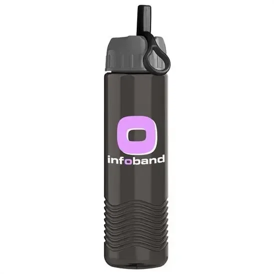 Wave Tritan® Bottle with Ring-Straw Lid (24 oz.) — view 2