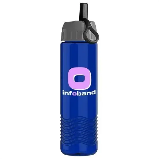 Wave Tritan® Bottle with Ring-Straw Lid (24 oz.) — view 3