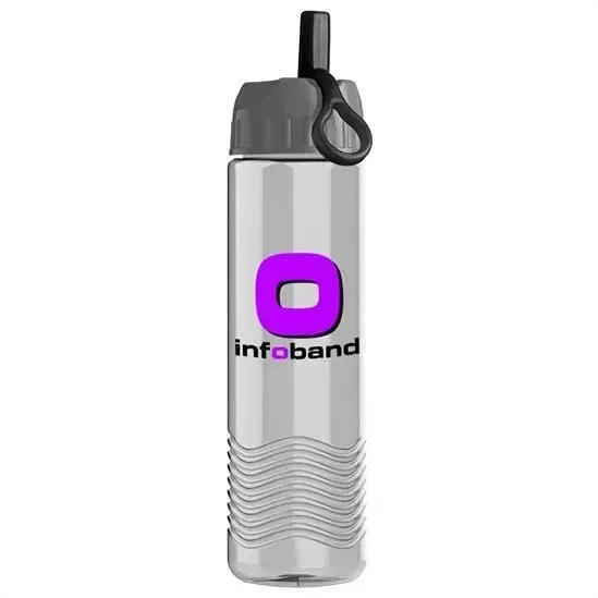 Wave Tritan® Bottle with Ring-Straw Lid (24 oz.) — view 6