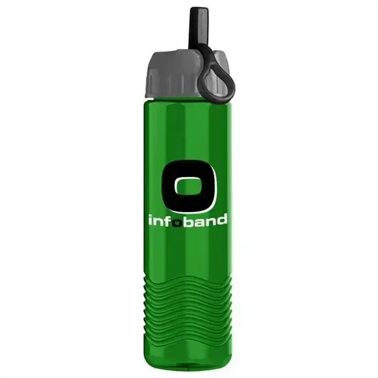 Wave Tritan® Bottle with Ring-Straw Lid (24 oz.) — view 7