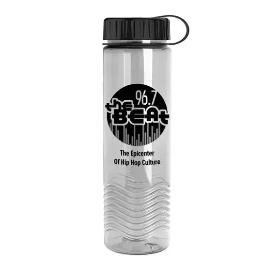 Wave Tritan® Bottle with Tethered Lid (24 oz.) — view 3