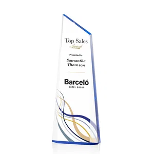 Left-Facing Acrylic Peak Award with Beveled Sides