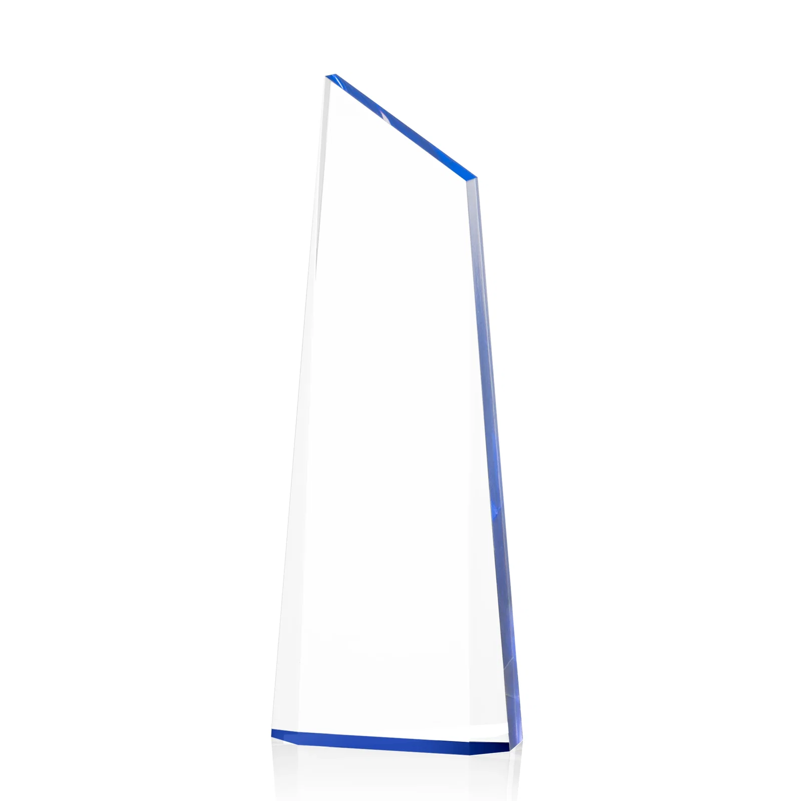 Custom Left-Facing Acrylic Peak Award with Beveled Sides for service anniversary gifts