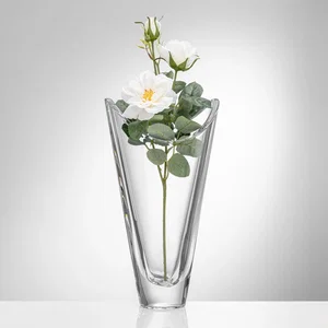 Inward-Curving Crystalline Vase