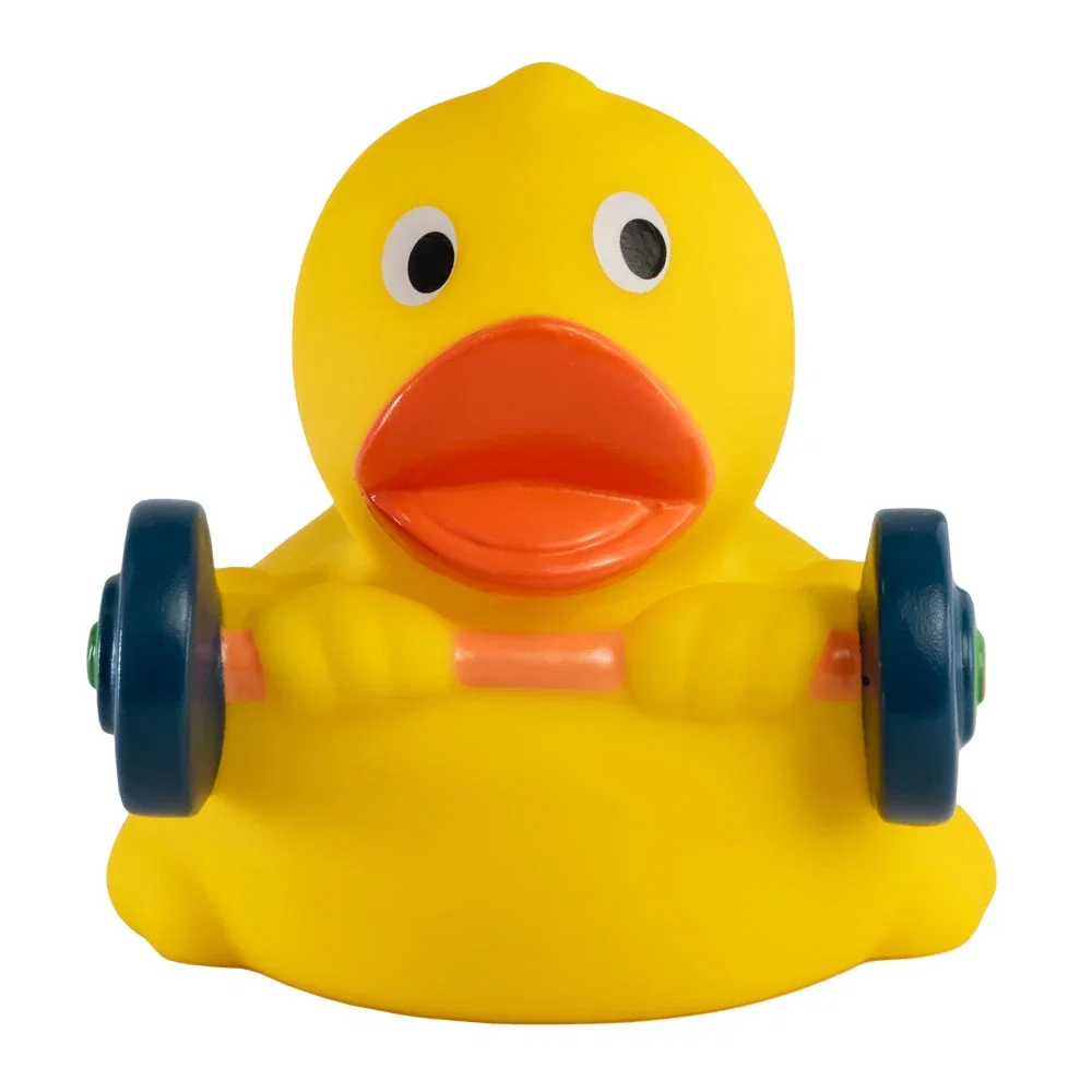Weight Lifter Rubber Duck — view 3