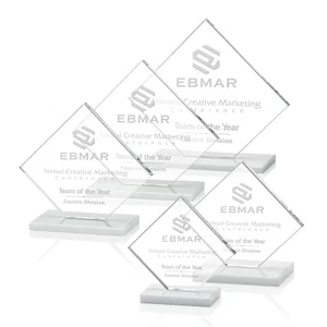 Starfire Crystal Diamond Award on an Ivory Flat-Edge Base