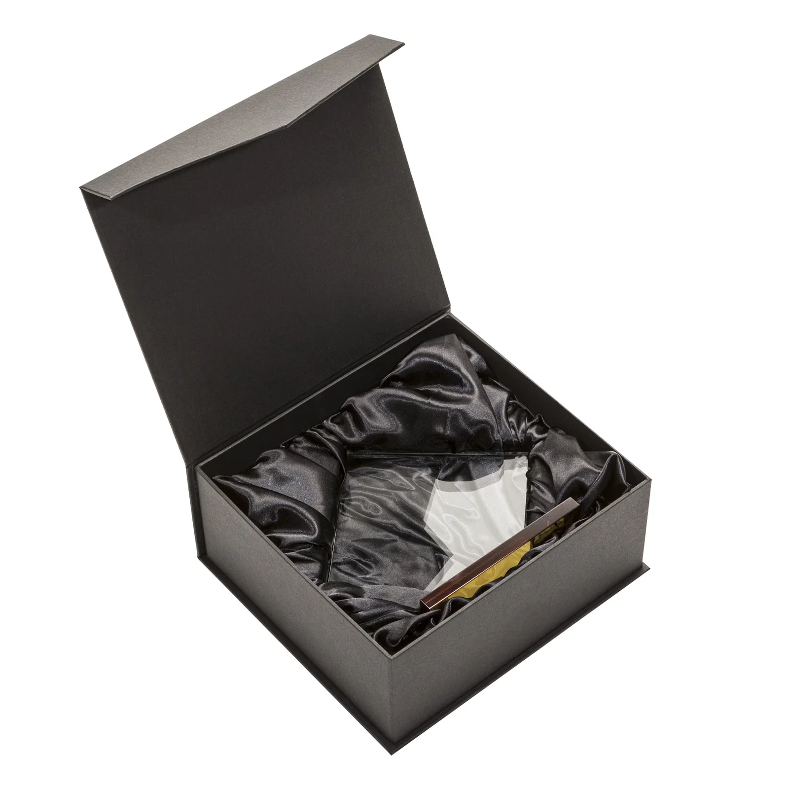 Custom Starfire Crystal Diamond Award on an Ivory Flat-Edge Base for donor appreciation