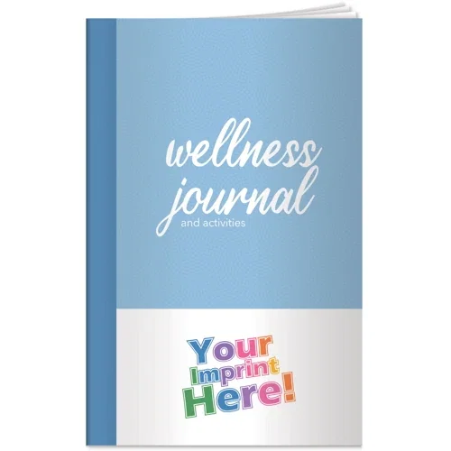 Wellness Journal & Activity Book cover with 30+ journaling pages for goals and self-reflection