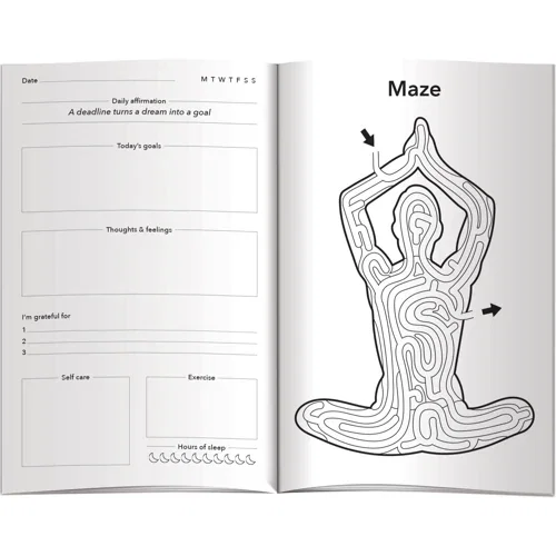 Wellness Journal & Activity Book interior puzzle page from its 12 brain-training activities