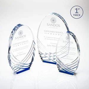 Acrylic Arch Tower Award with Crisscross Grooves