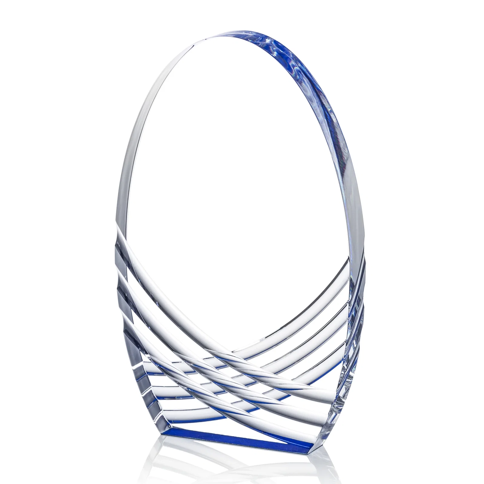 Promotional Acrylic Arch Tower Award with Crisscross Grooves for service anniversary gifts