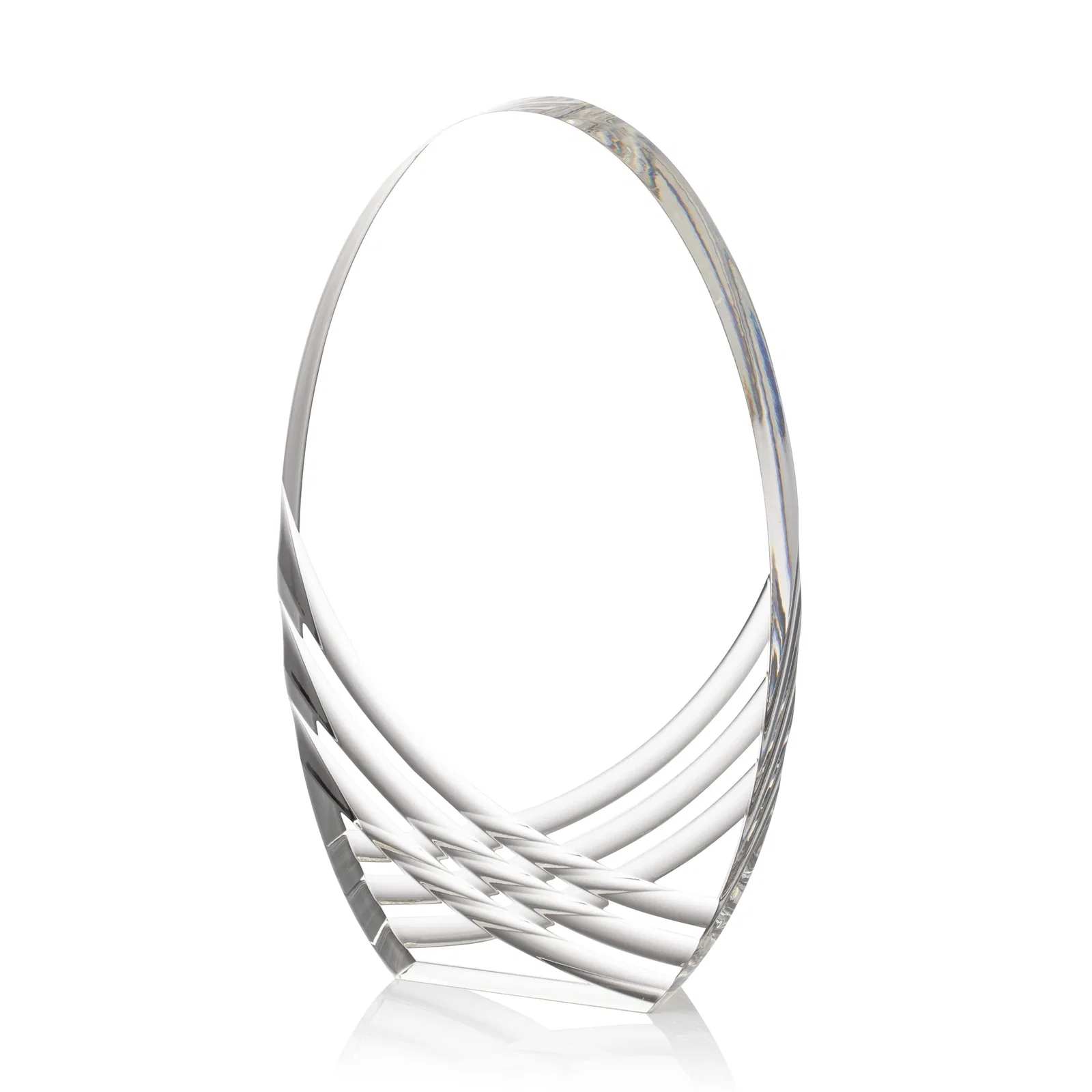 Promotional Acrylic Arch Tower Award with Crisscross Grooves for retirement presentations