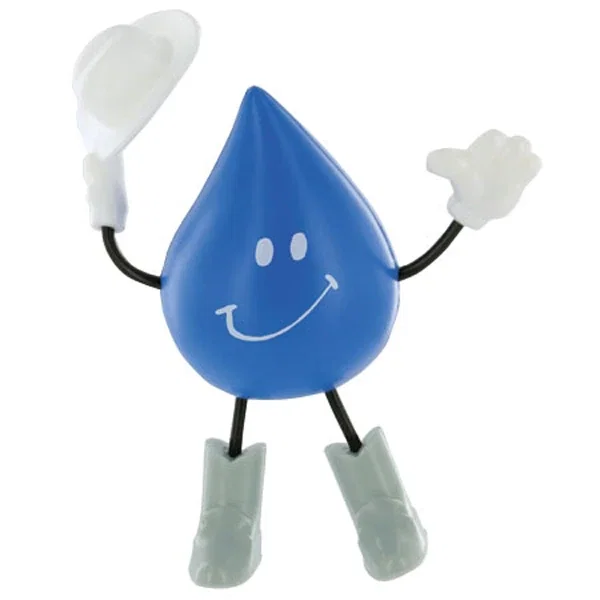 Western-style droplet shaped stress reliever figure, about 3.25 inches tall