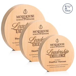 Thick Freestanding Beechwood Circle Award