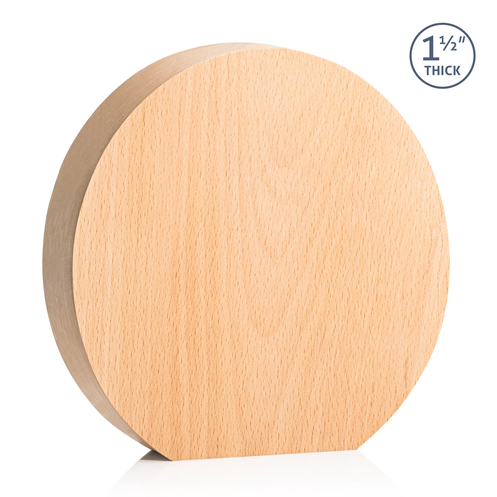 Personalized Thick Freestanding Beechwood Circle Award for service anniversary gifts
