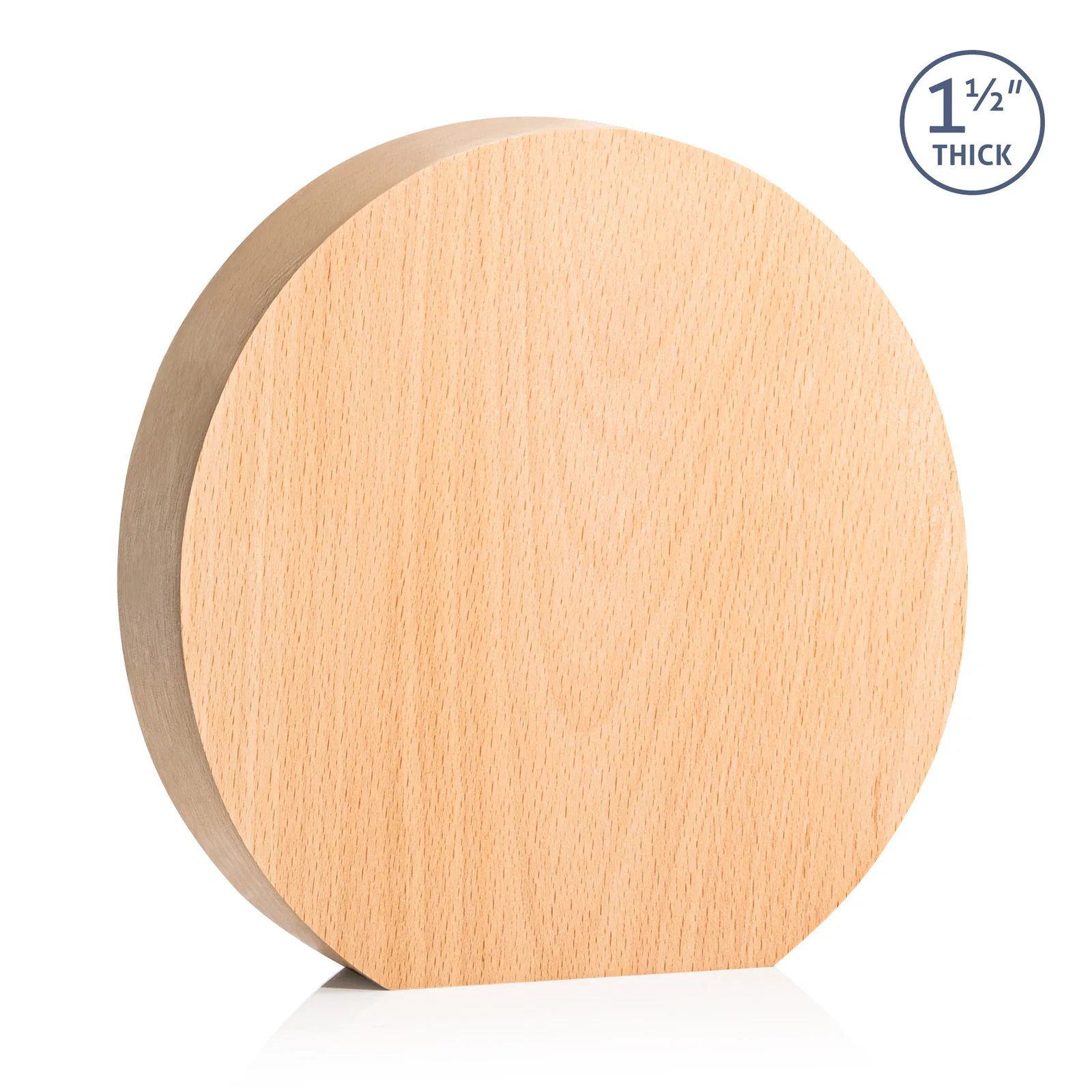 Personalized Thick Freestanding Beechwood Circle Award for sales achievement awards