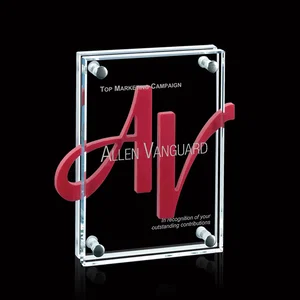 Starfire Crystal Bolted Double-Panel Award with Komatex Color Insert