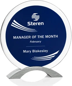 Sapphire Starfire Disc on Semi-Circular Base
