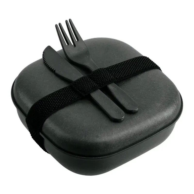 Wheat Straw Food Storage with Utensils — view 2