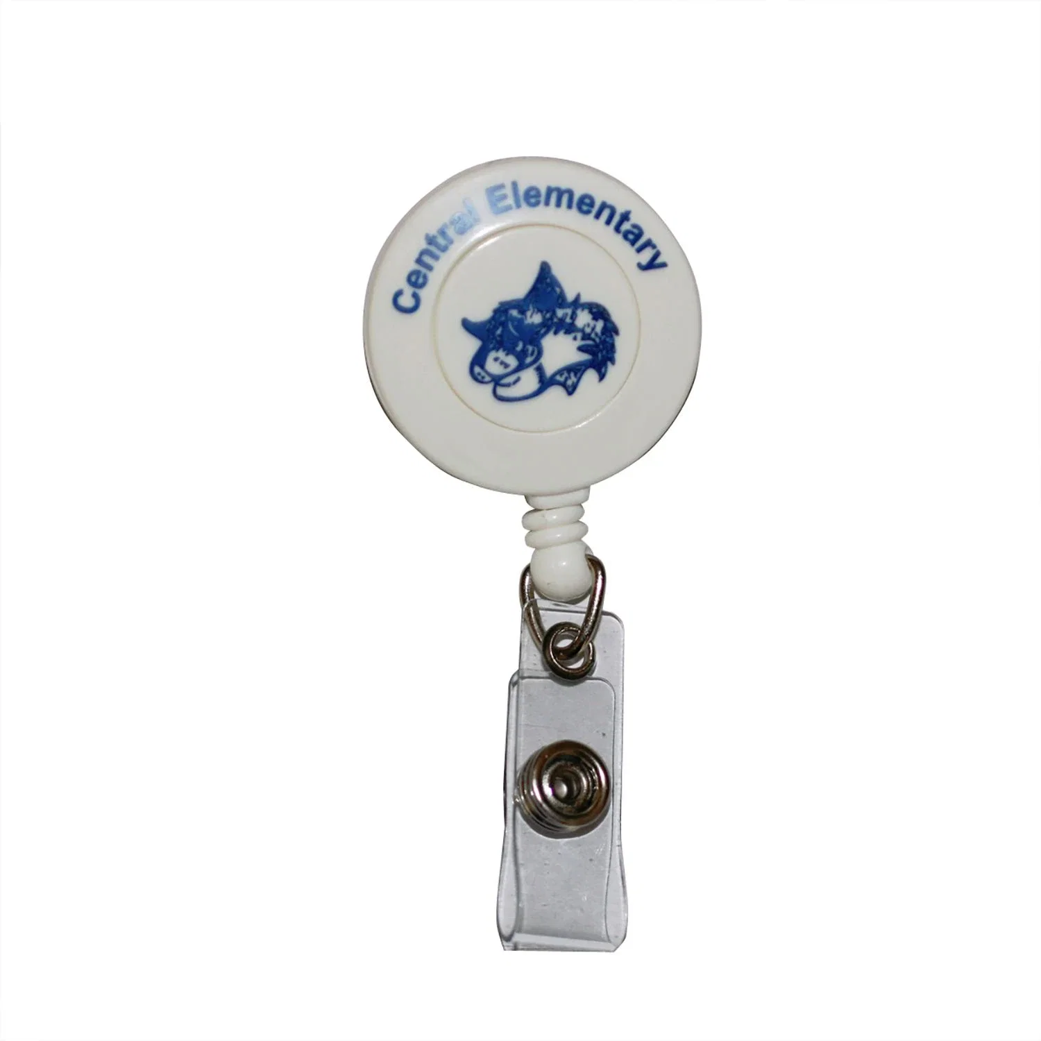 Whirlback Retractable Badge Holder — White — view 3