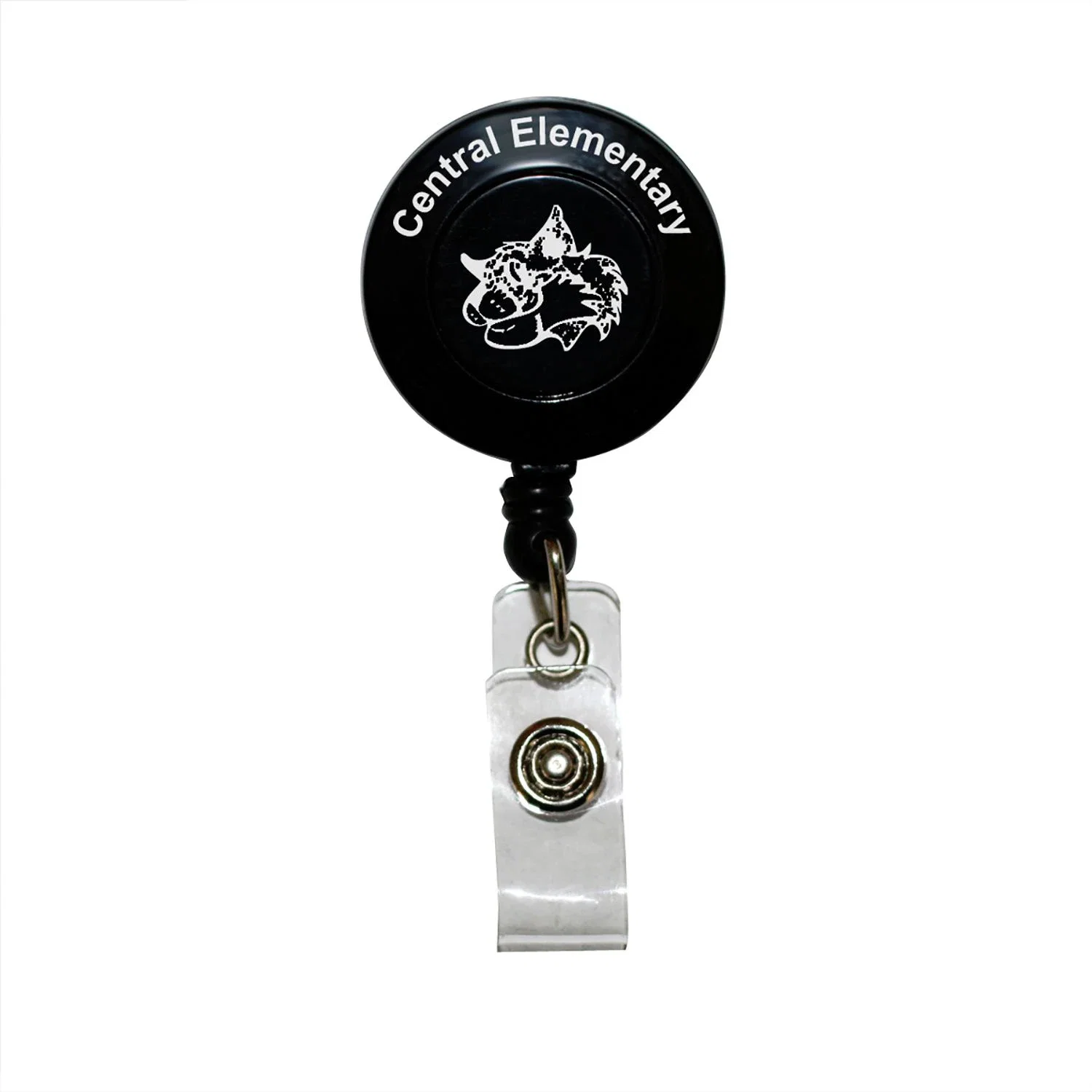 Whirlback Retractable Badge Holder — Black — view 4