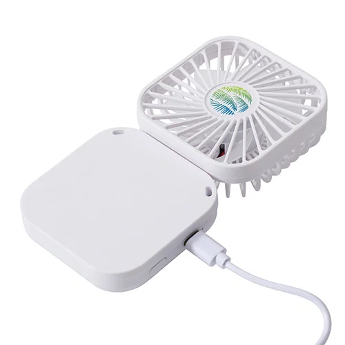 Custom rechargeable desktop fan with logo imprint area