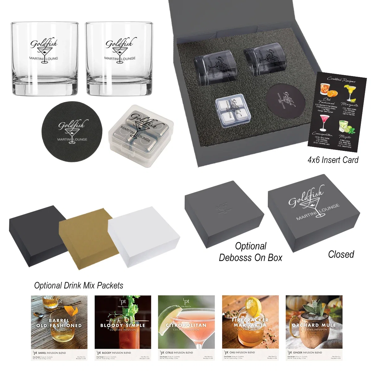 Set arranged outside the packaging to show every piece
