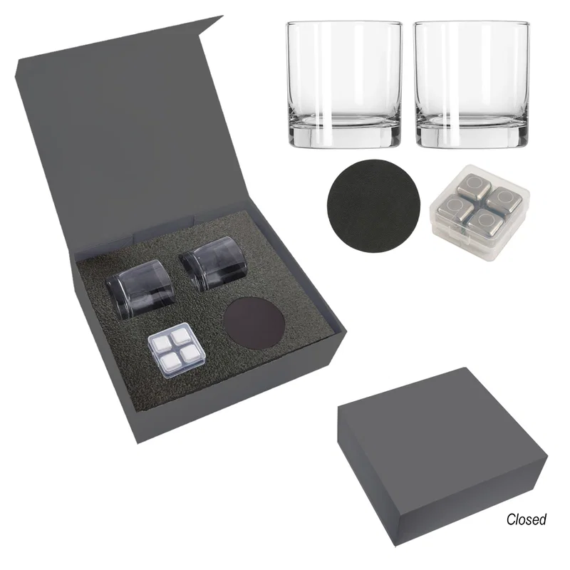Presentation box shown closed and ready to give