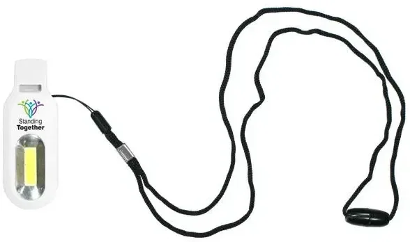 COB Light Whistle Lanyard with Logo - Promotional Safety Item — view 12
