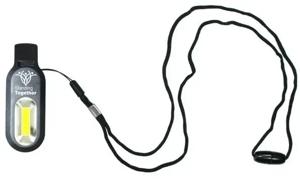 COB Light Whistle Lanyard with Logo - Promotional Safety Item — view 3
