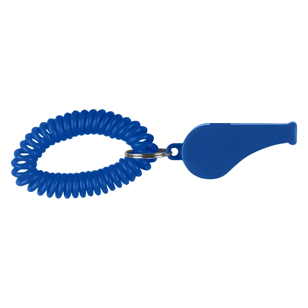 Mouthpiece end picked out by soft light on the whistle