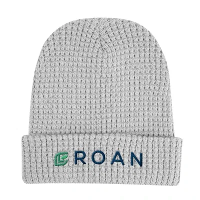 Waffle knit rPET beanie shown from the front on a plain background