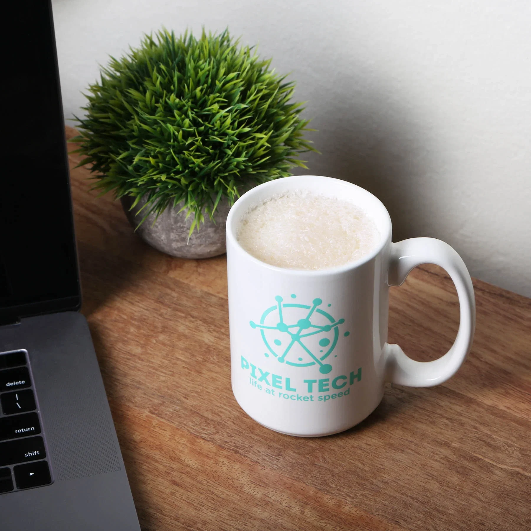 15oz Ceramic Mug: White — view 2