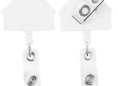 White House Shape Retractable Id Badge Reel — view 2