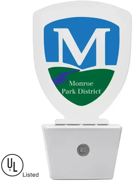 Imprinted White LED Nightlight — view 2