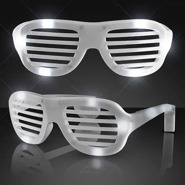 White Light Up Slotted Sunglasses — view 2