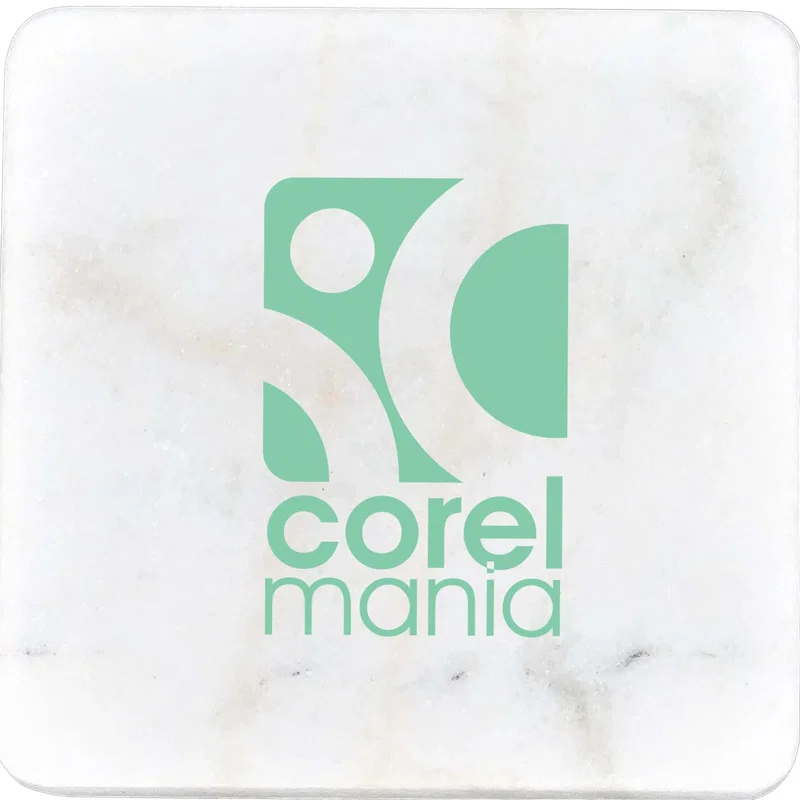 White Marble Coaster (single) — view 3