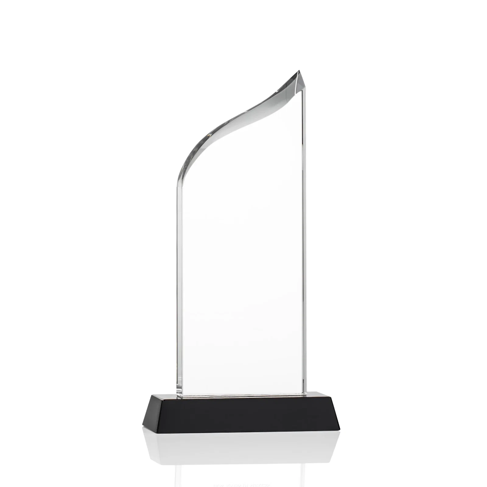 Custom Black and Clear Optical Crystal Round Award, awards for retirement presentations