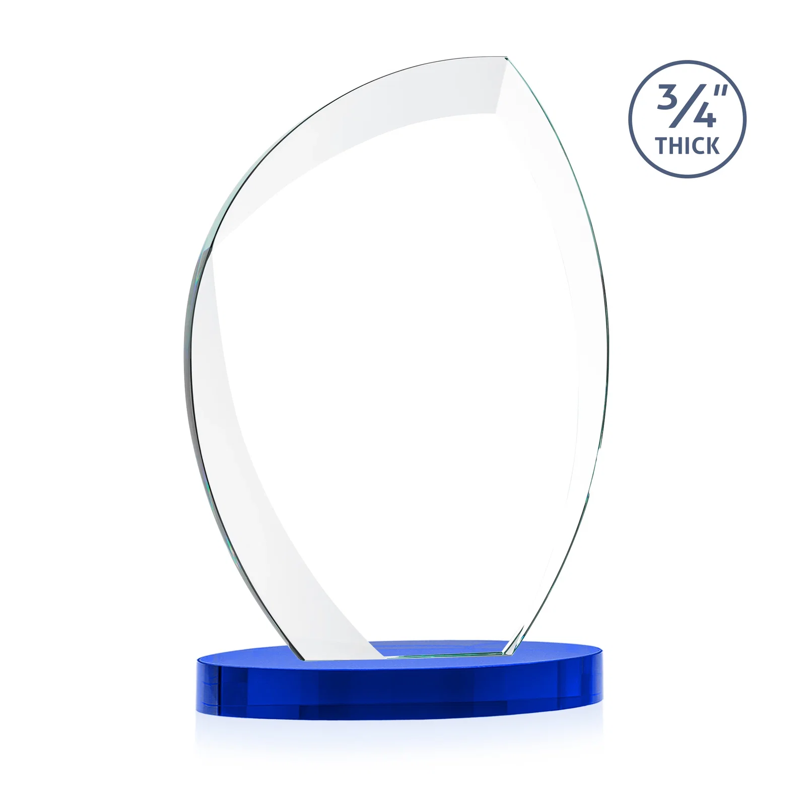 Promotional Starfire Crystal Arch Award, 3/4 Inch Thick with Sweeping Bevels, awards, with your logo for service anniversary gifts