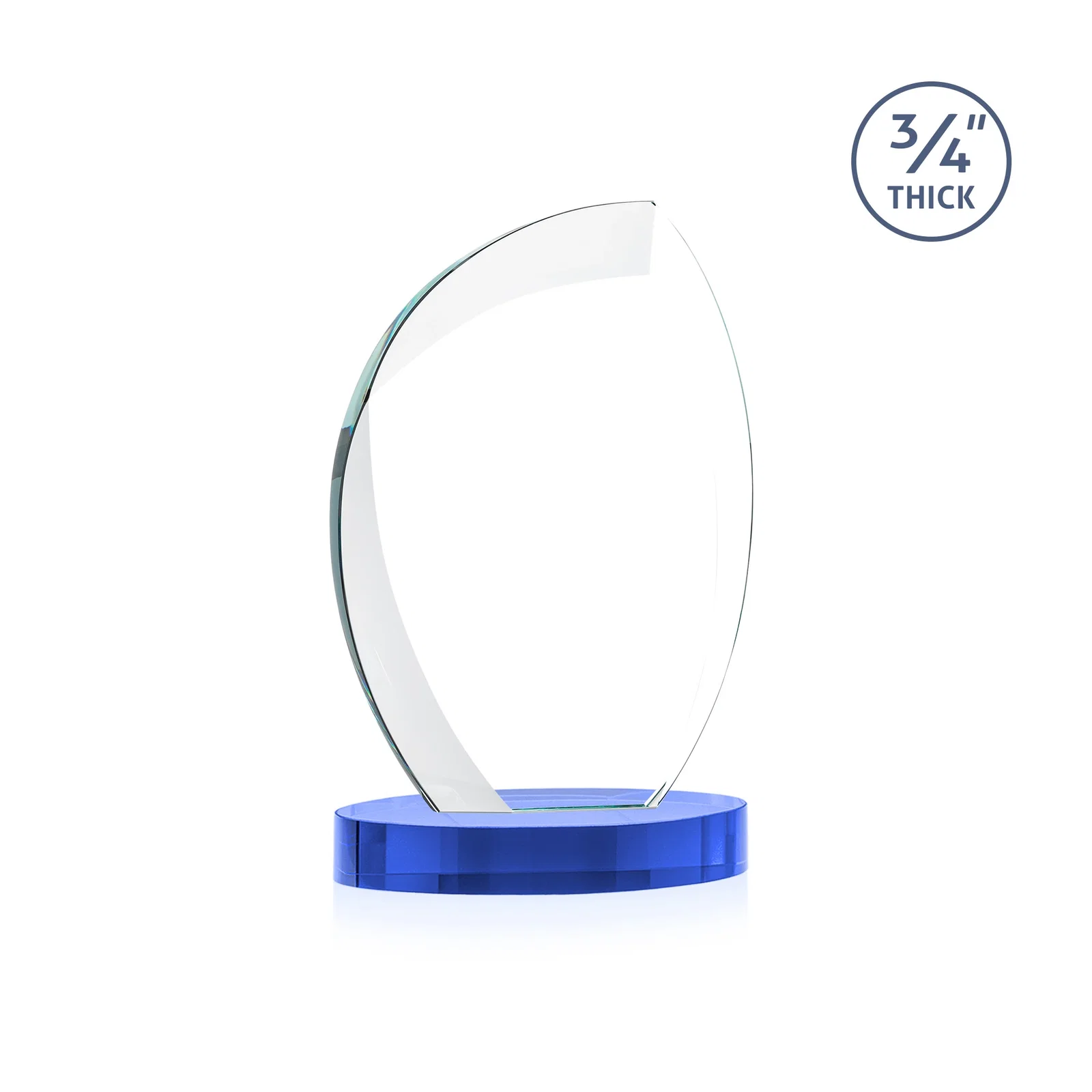 Promotional Starfire Crystal Arch Award, 3/4 Inch Thick with Sweeping Bevels, awards, with your logo for donor appreciation