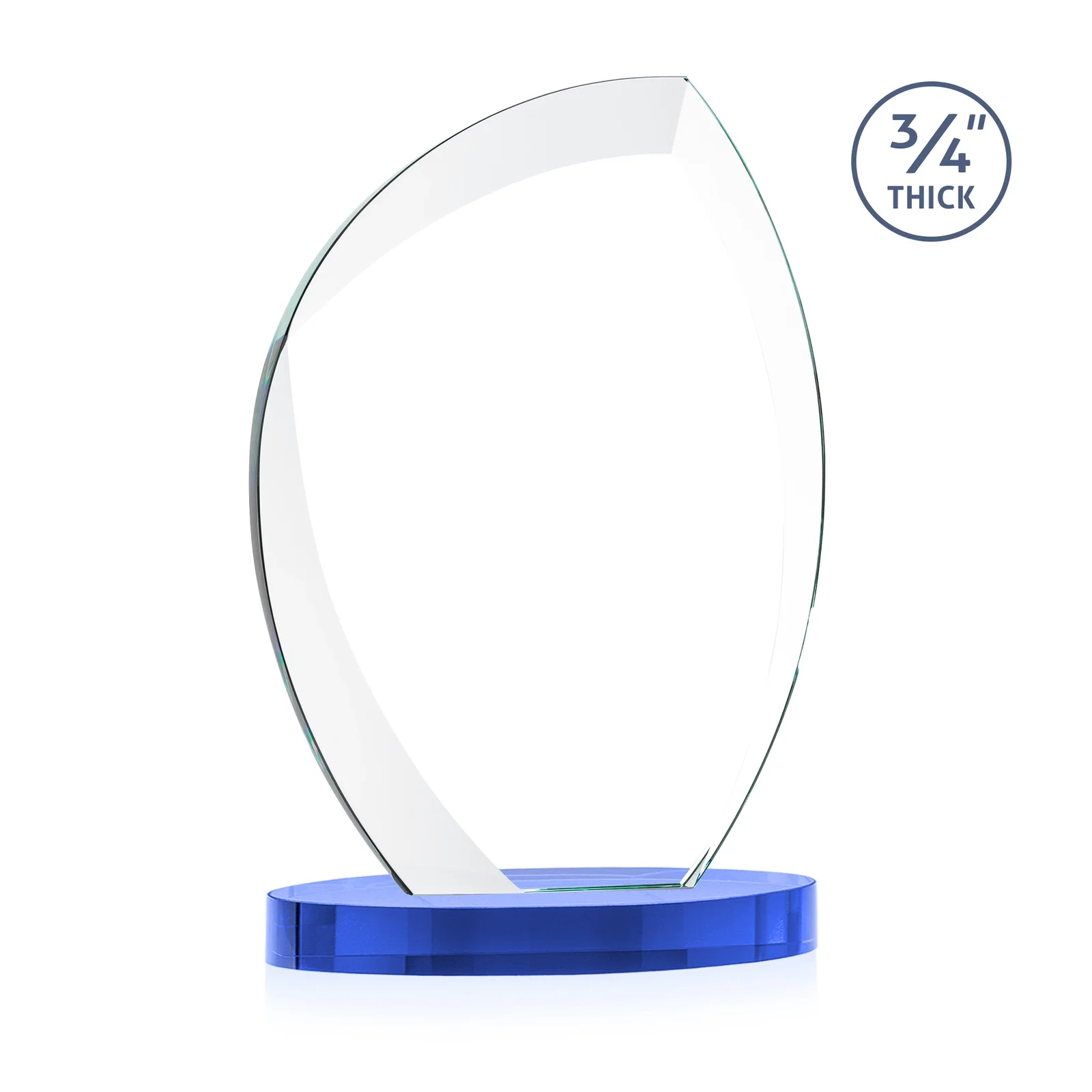 Promotional Starfire Crystal Arch Award, 3/4 Inch Thick with Sweeping Bevels, awards, with your logo for safety achievement programs