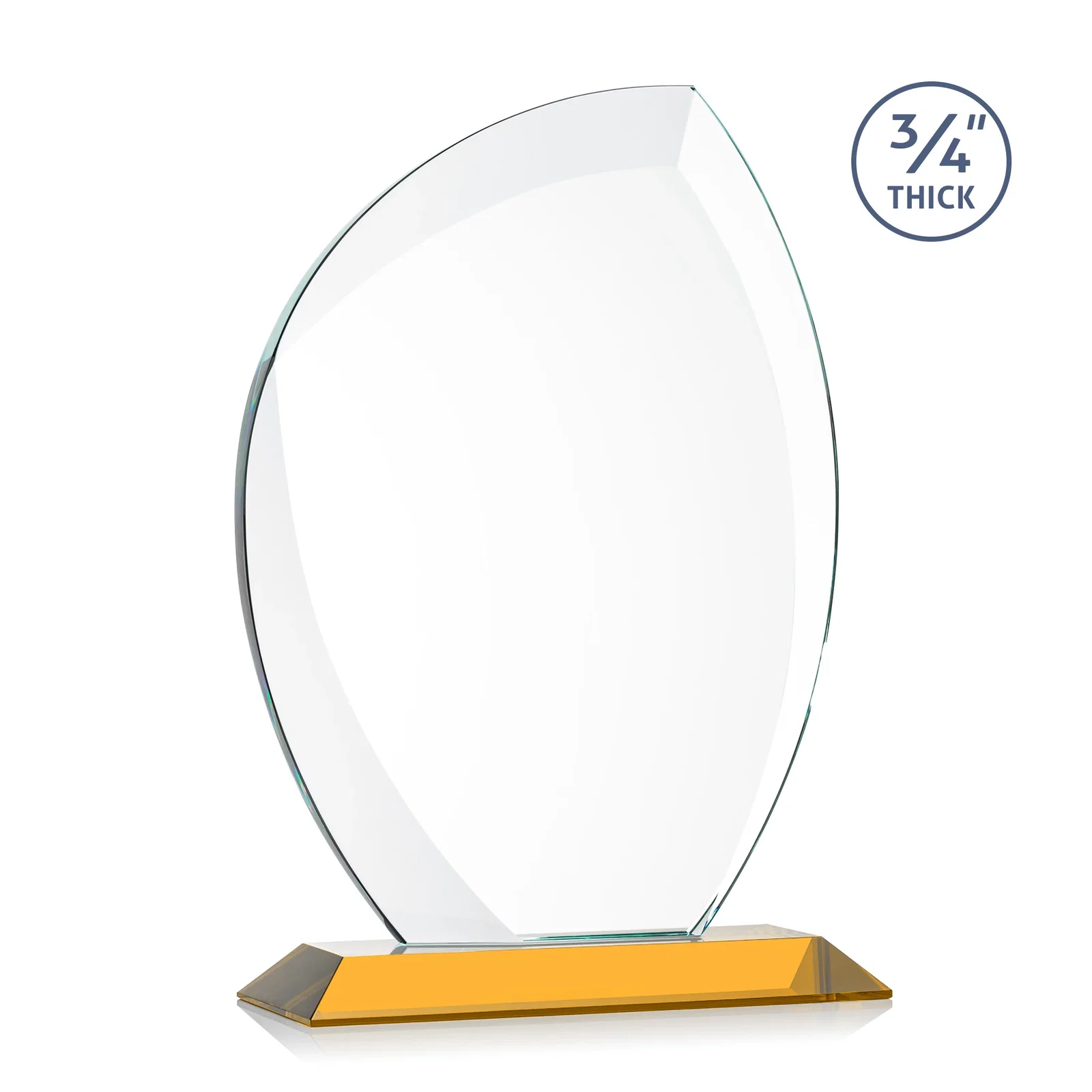 Custom Starfire Crystal Arch Award on Rosewood and Bamboo Base, with your logo for dealer and partner awards