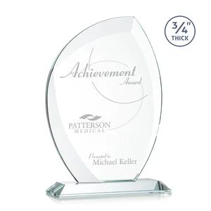 Starfire Crystal Arch Award on Rosewood and Bamboo Base
